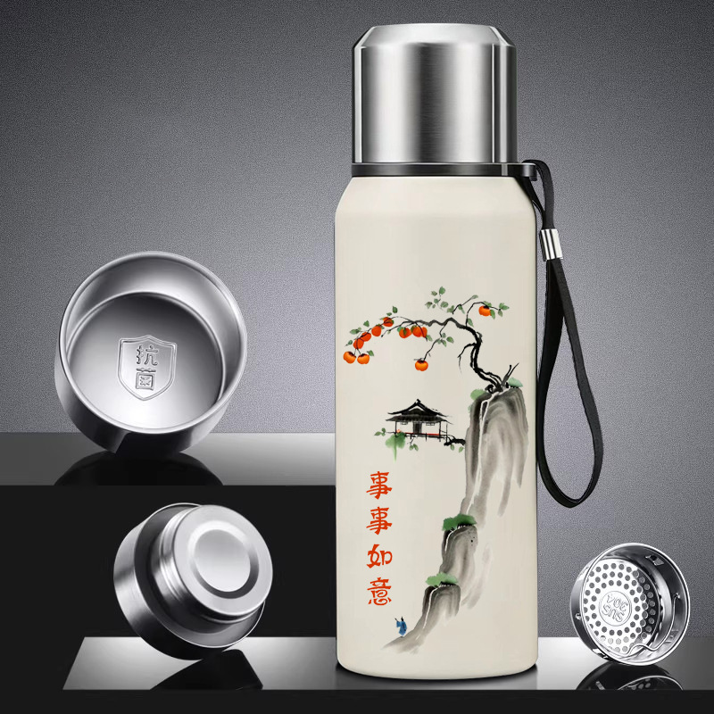 316 Stainless Steel Insulated Cup Portable Men's and Women's Water Bottle, Engraved Logo Printed Advertising Gift Cup, Gift Thermos Cup, Custom Made