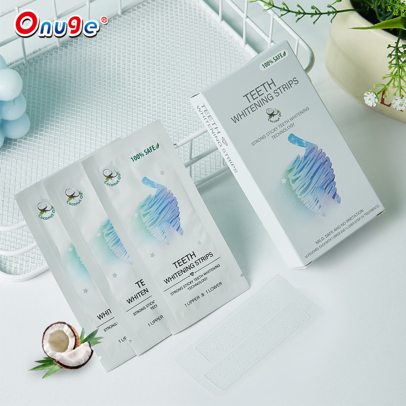 Coconut Scented 9D Teeth Whitening Strips, 28 Teeth