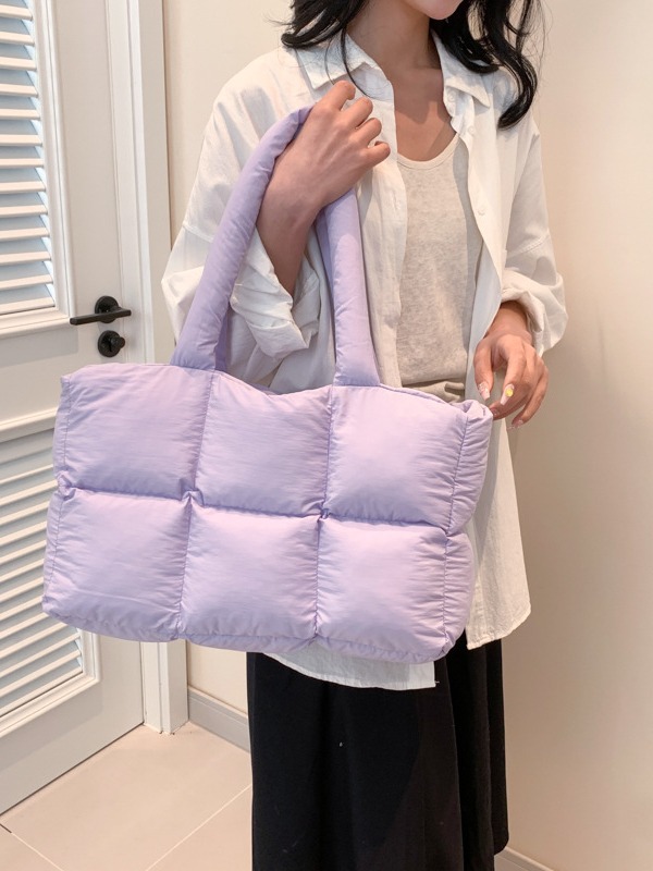 Cross-border wholesale bags, large capacity soft puffed bags, shoulder strap puffed jacket bags, cloud pattern crossbody bags. - 2
