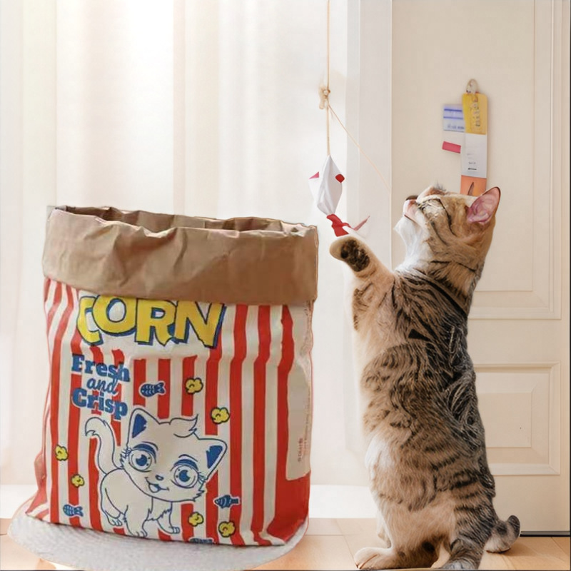 Cat Toy, Kraft Paper Bag, Hide and Seek