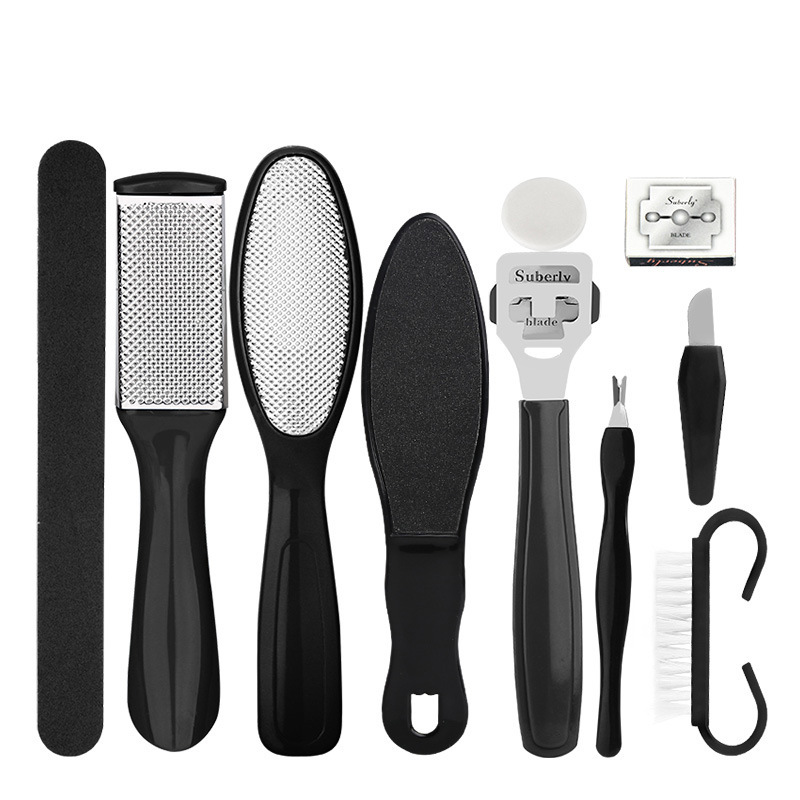 Foot file pedicure set foot care foot file for removing dead skin and calluses pedicure blade foot scraping tool 8-piece set