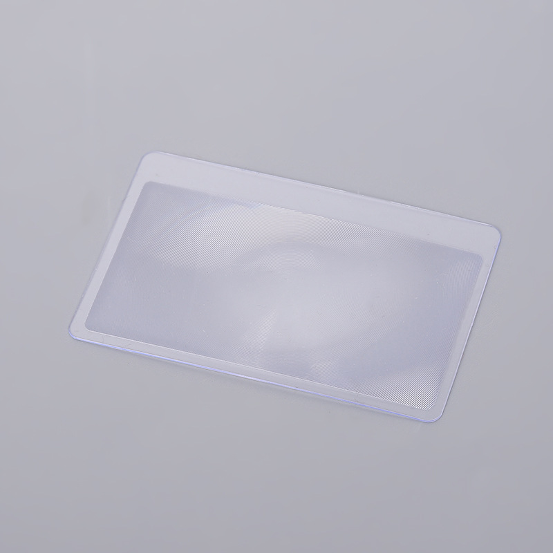 Handheld Ultra-Thin PVC Card Magnifier, 3x Fresnel Lens for Reading