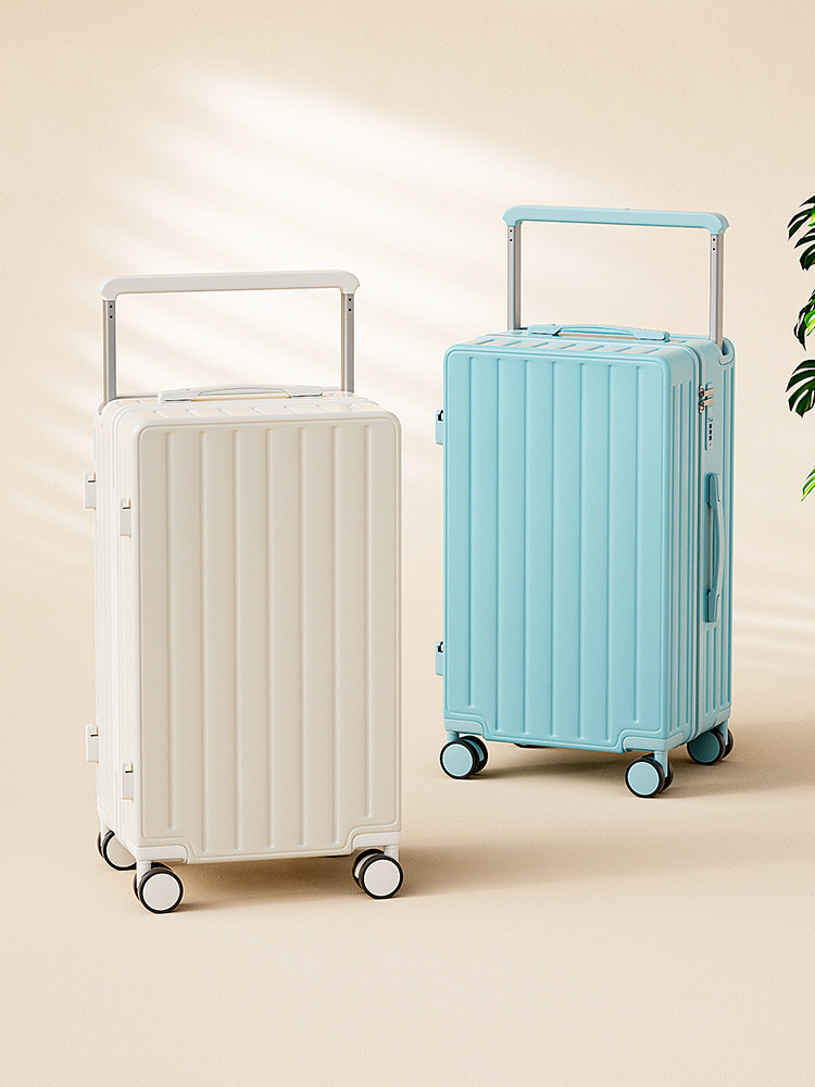 Moderner Rollkoffer mit breiter Griff großer Kapazität Damenkoffer 26 Zoll 360-Grad-Rollen Koffertasche mit Passwort Bordgepäck 24 Zoll Reisekoffer