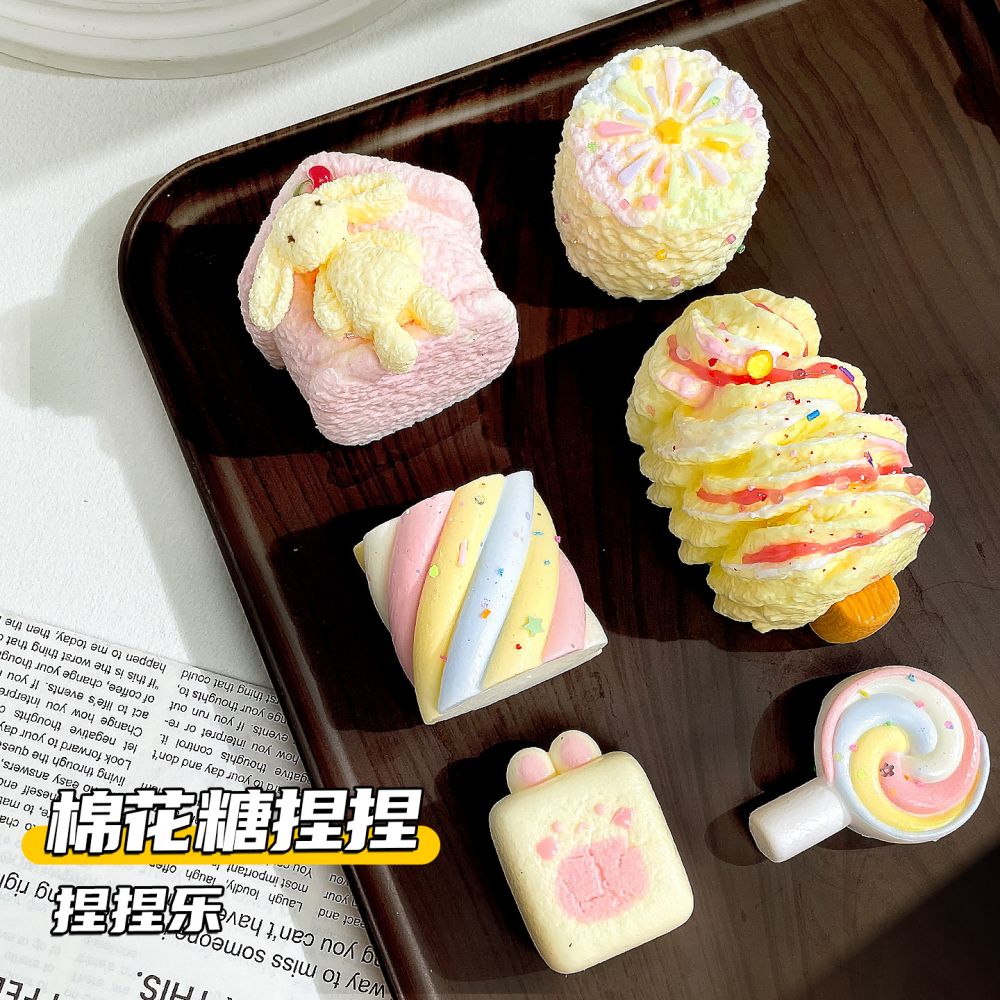 Marshmallow Sıkma Oyuncağı, Gıda Sınıfı Silikon, Stres Azaltıcı