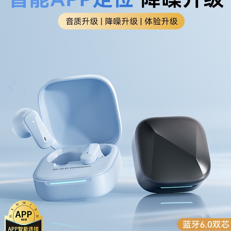 Halb-In-Ear Bluetooth-Ohrhörer, Rauschunterdrückung, extralange Akkulaufzeit, angenehm