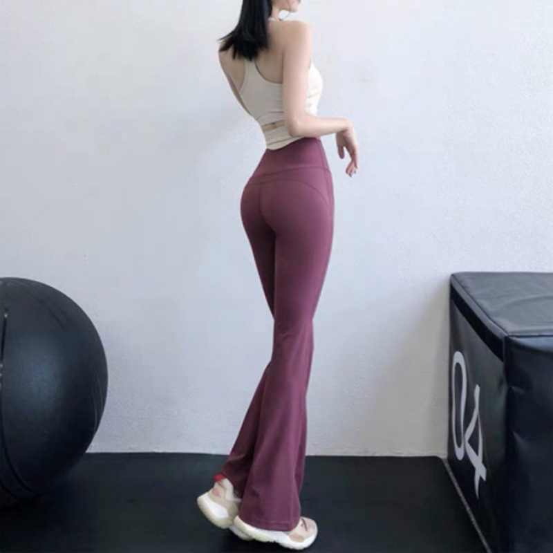 美希瑜伽裤女紧身高腰提臀显瘦运动健身休闲裸感高弹喇叭裤显腿长