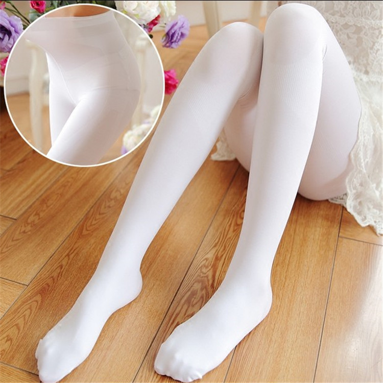 Children's Dance Socks, Velvet 90D White Tights