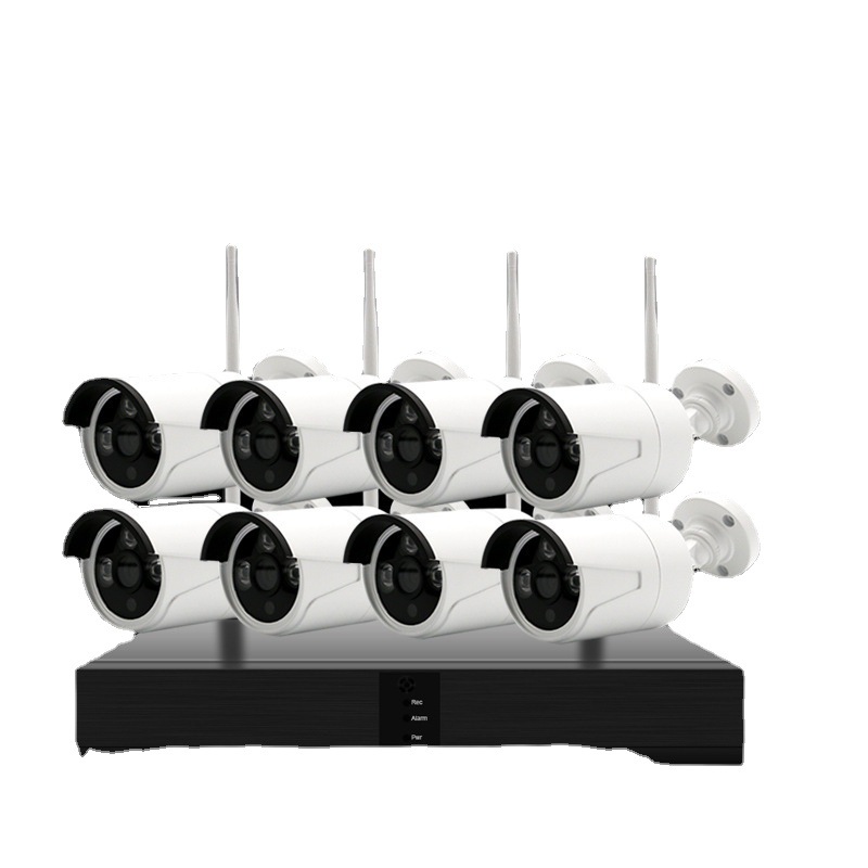 Wireless 8-channel surveillance camera set with wireless remote wake-up function smart security wifi camera
