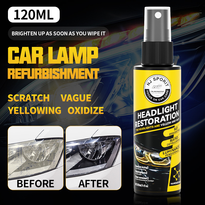 Car Headlight Restoration Liquid for Yellowing and Scratch Removal
