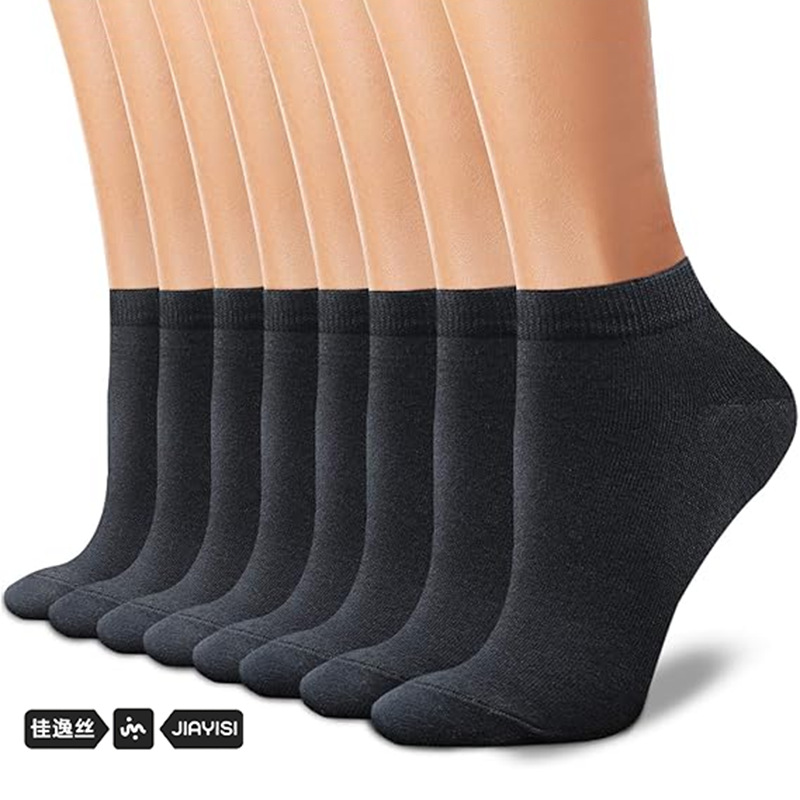 Amazon Men's Spring and Summer Thin Antibacterial Deodorant Socks Low-Cut Plaid Comfortable Sports Socks Zhuji Socks