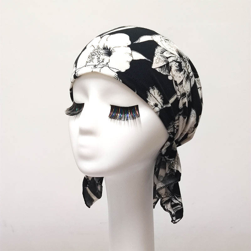 Pirate Tricorn Hat, Chemo Head Wrap Cap, Thin Breathable Adult Hat - 1