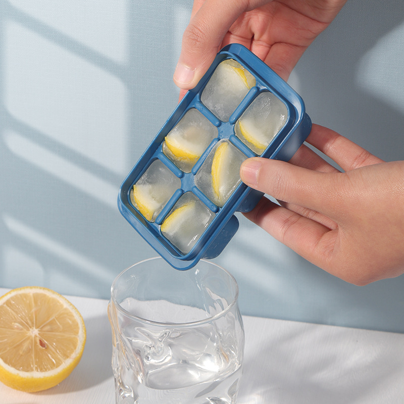 Refrigerator ice cube mold ice cube maker home frozen ice cube home-made ice cube box silicone soft bottom lid accelerator - 4