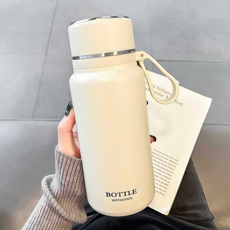 Large Capacity Stainless Steel Insulated Cup with Tea Infuser - 1