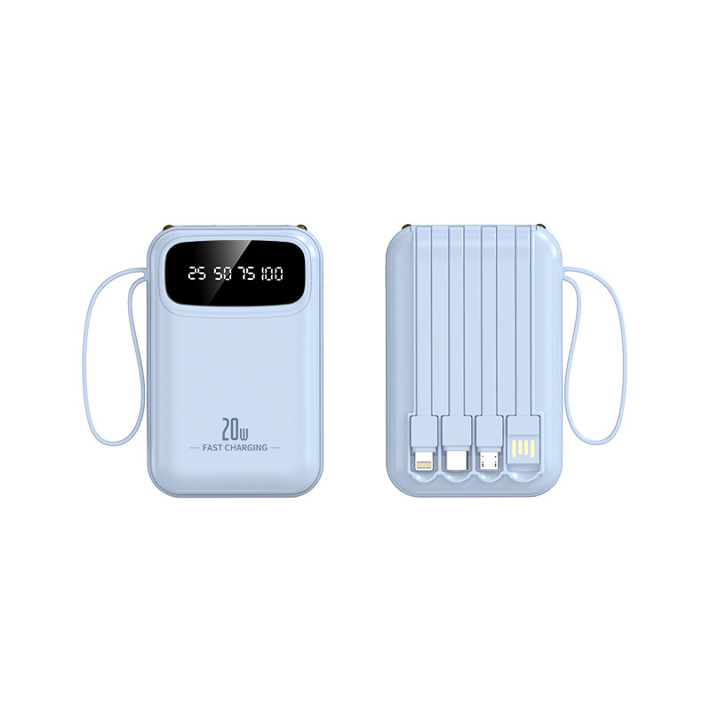 3C sertifikalı yüksek kaliteli tasarımlı mini 4 kablolu dahili 20000mAh taşınabilir şarj cihazı küçük ve pratik kurumsal hediye özelleştirmesi - 10
