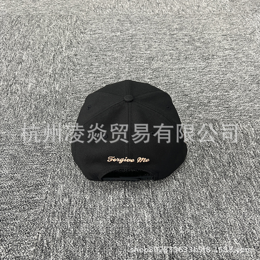 SynaOrchyWorld Hip-Hop Street Casual Baseball Cap Rose Gold Thread Embroidered Hat Rose Gold Embroidery
