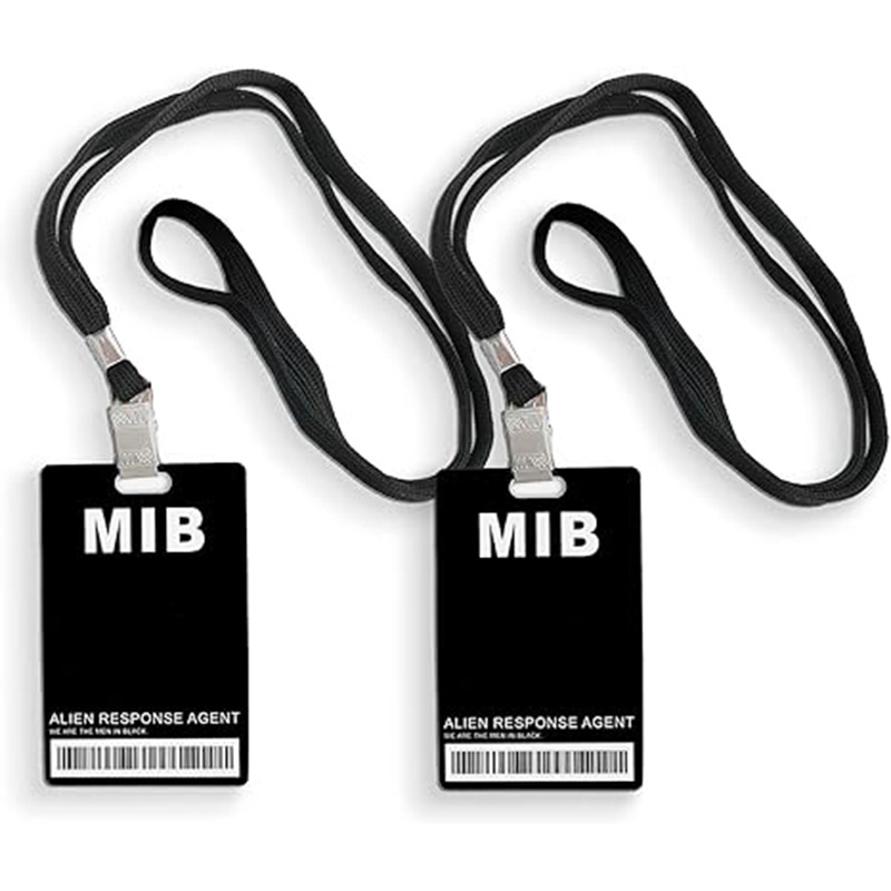 MIB Black ID Card, PVC, Cosplay Costume Accessory - 1