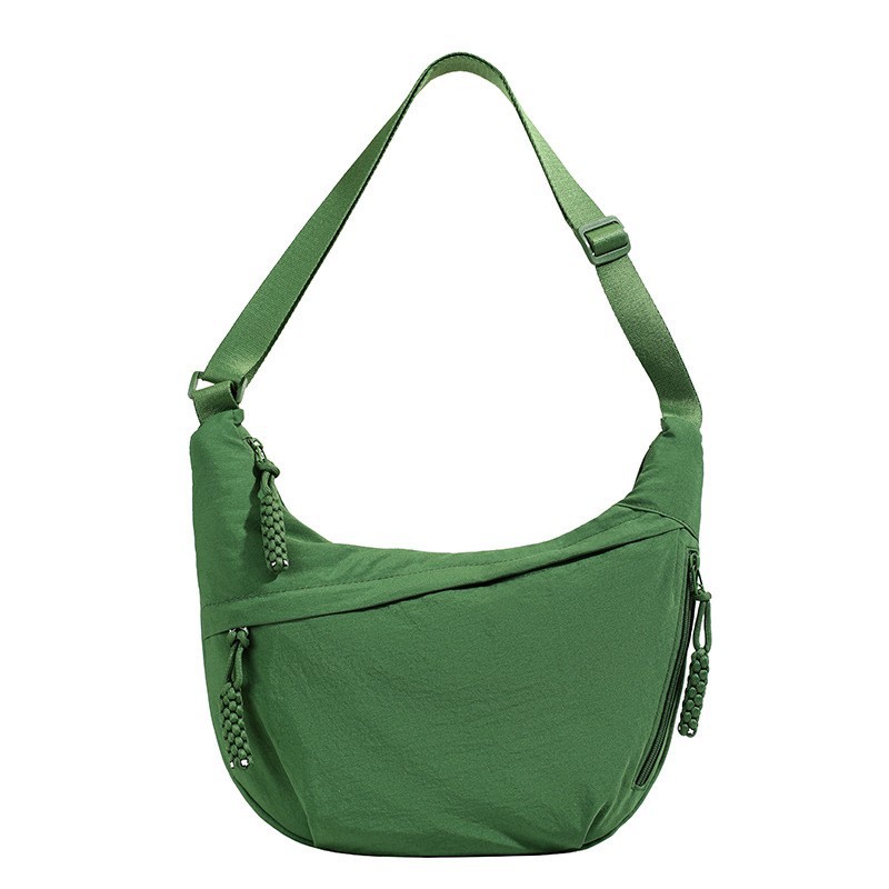 Weizenähre-Maultaschen-Tasche verdickte Nylontasche Damentasche Pendlertasche Schultertasche mit mehreren Reißverschlussfächern große Kapazität Einzelschultertasche mit Quaste - 6