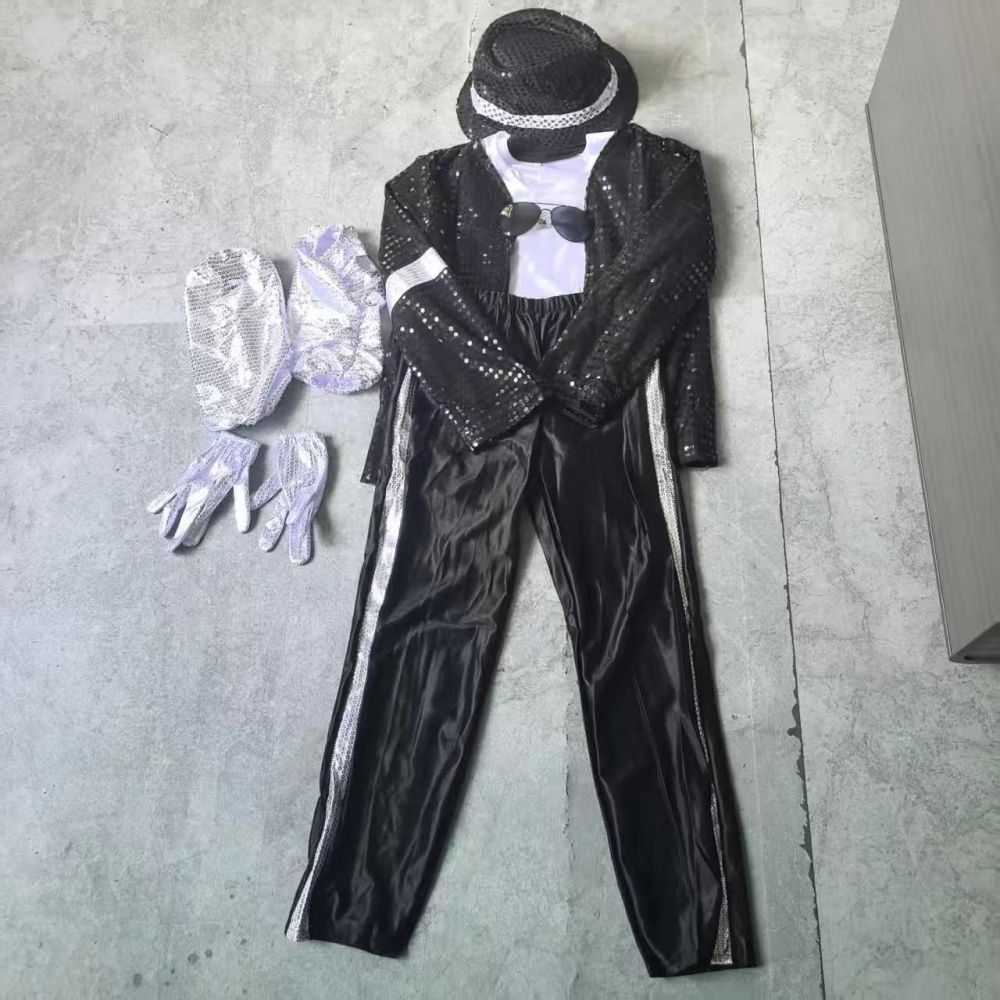 Kinder-Showkostüm mit Pailletten-Set für Tanz und Cosplay