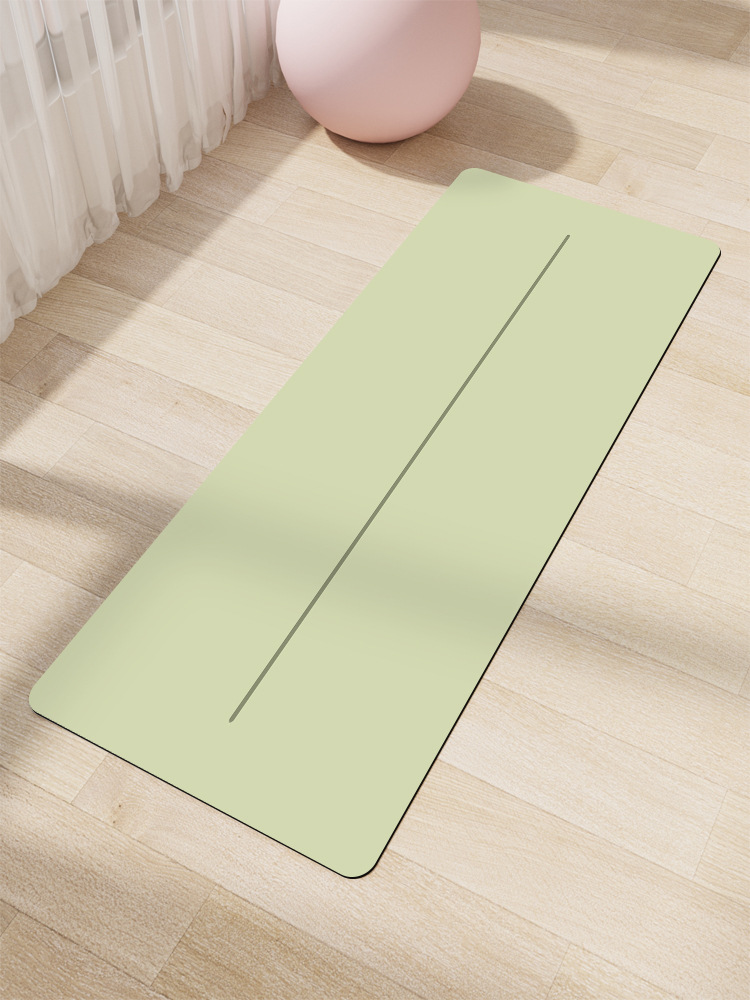 PU kauçuk yoga matı, pozisyon çizgileri, emici