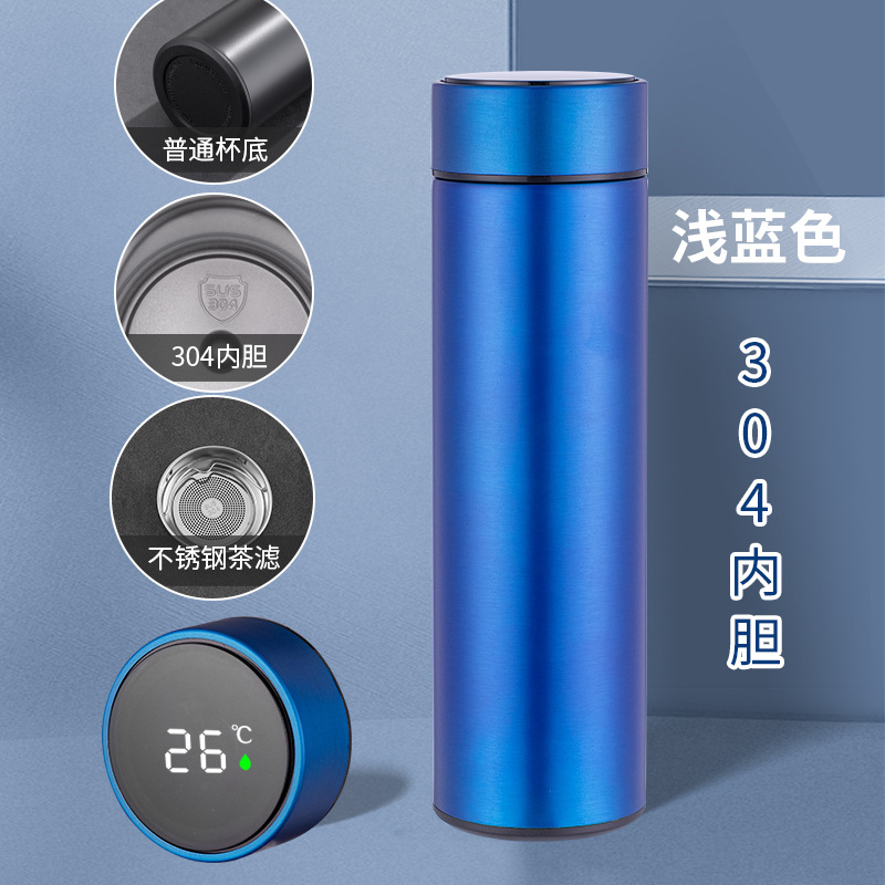 316 intelligente Thermoflasche aus Edelstahl mit Temperaturanzeige, glattes Trinkglas, elegante Bürogeschenkflasche, bedruckter Wasserkrug mit Logo - 9