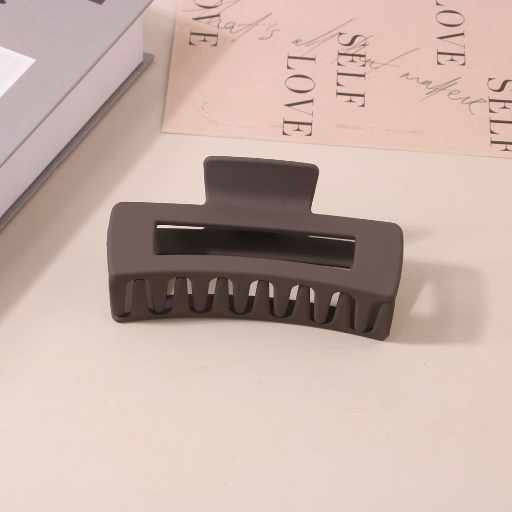 Amazon rechteckige Haarspange grenzüberschreitend mattiertes PS Haiclip einfache Haarspange großes Haarvolumen Multi-Griff Haaraccessoire - 8