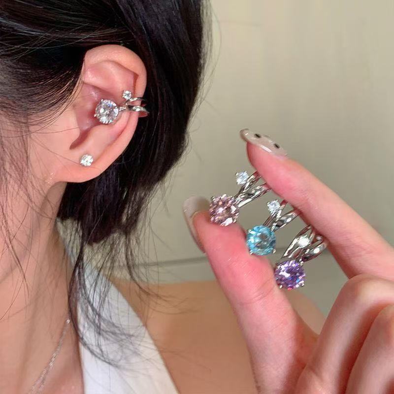 Non-Piercing Zircon Ear Bone Clip Earrings for Women