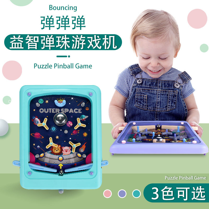 Children's 3D Pinball Machine, Cartoon Design Educational Toy