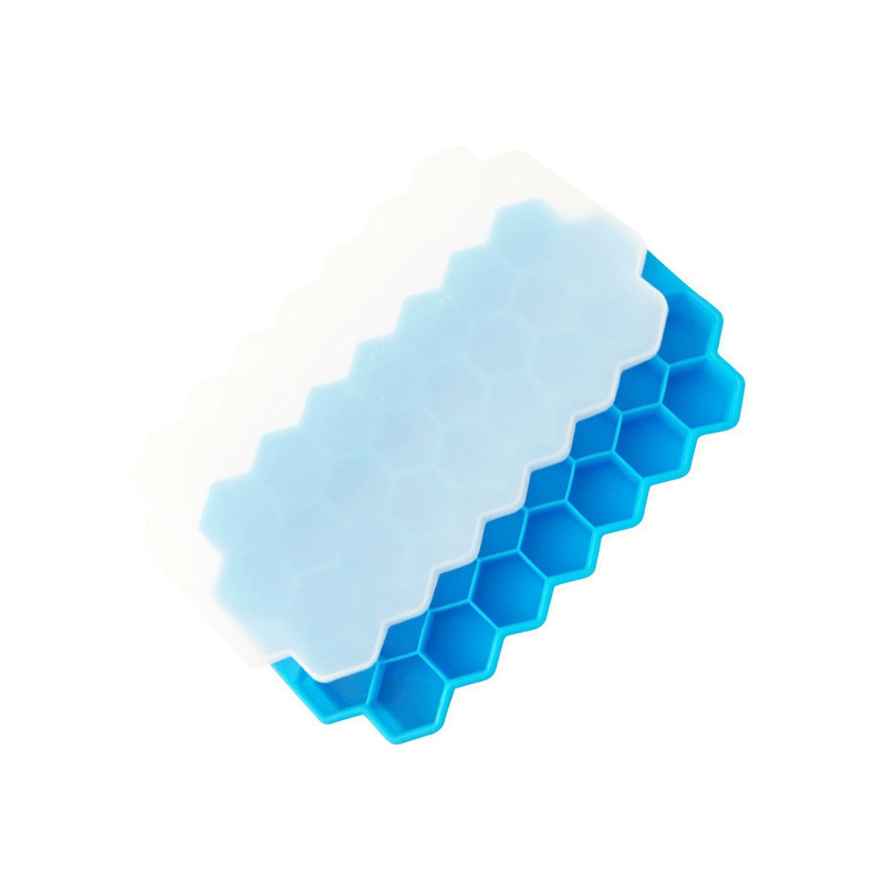 Honeycomb Ice Cube Tray 37-Grid Ice Pop Mold Silicone with Lid Home Ice Cube Mold Honeycomb Ice Maker Box Wholesale - 7