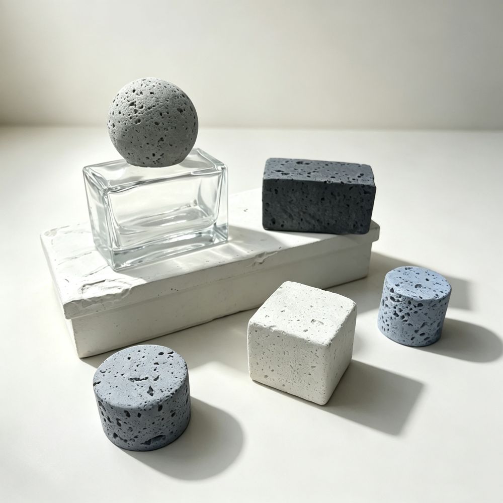 LOVC High-Strength Cement Eco-Friendly Faux Travertine Light Luxury Perfume Bottle Cap Diffuser Hotel Boutique Inn Aroma Diffuser Cap