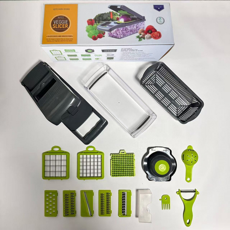 Cross-border Multifunctional Vegetable Chopper Dicer Potato Shredder Julienne Slicer Grater Kitchen Food Shredder - 11