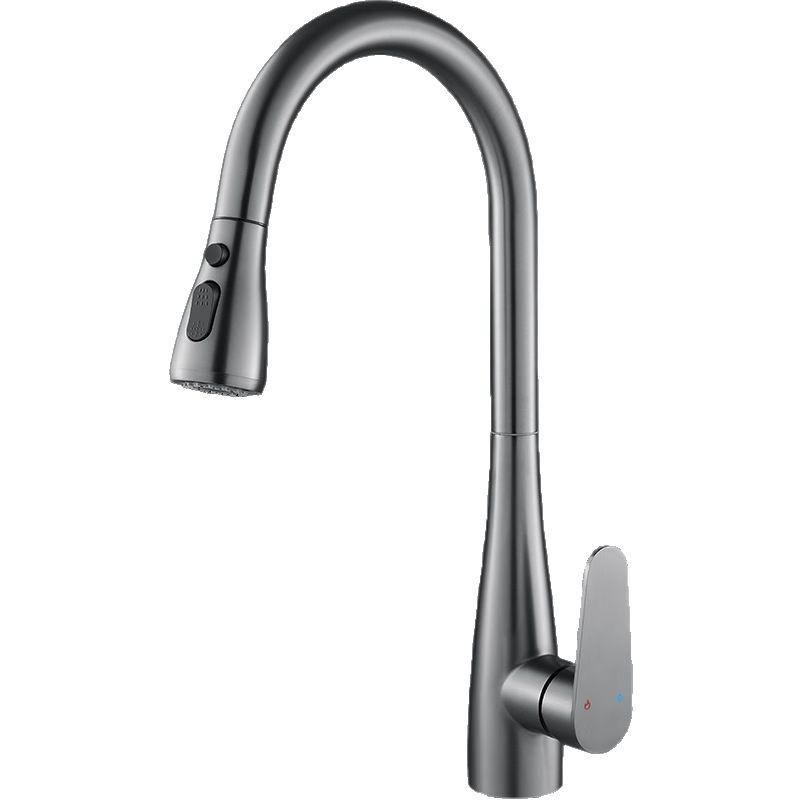 High-end household kitchen faucet, pull-out sink, dedicated sink for washing vegetables, hot and cold water dual use, 360-degree rotation.