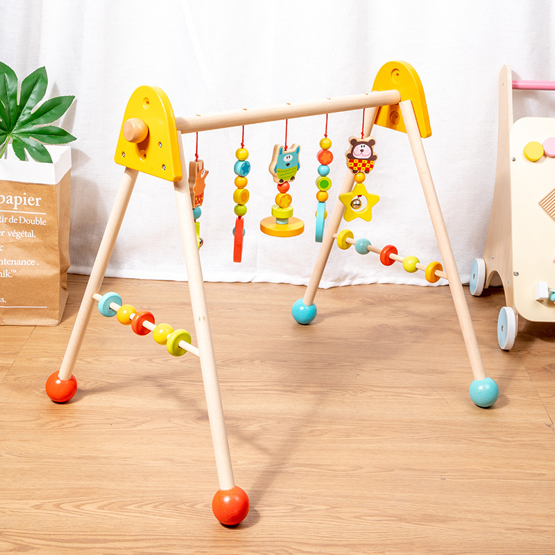 Holz-Babyspielbogen mit Hängeringen