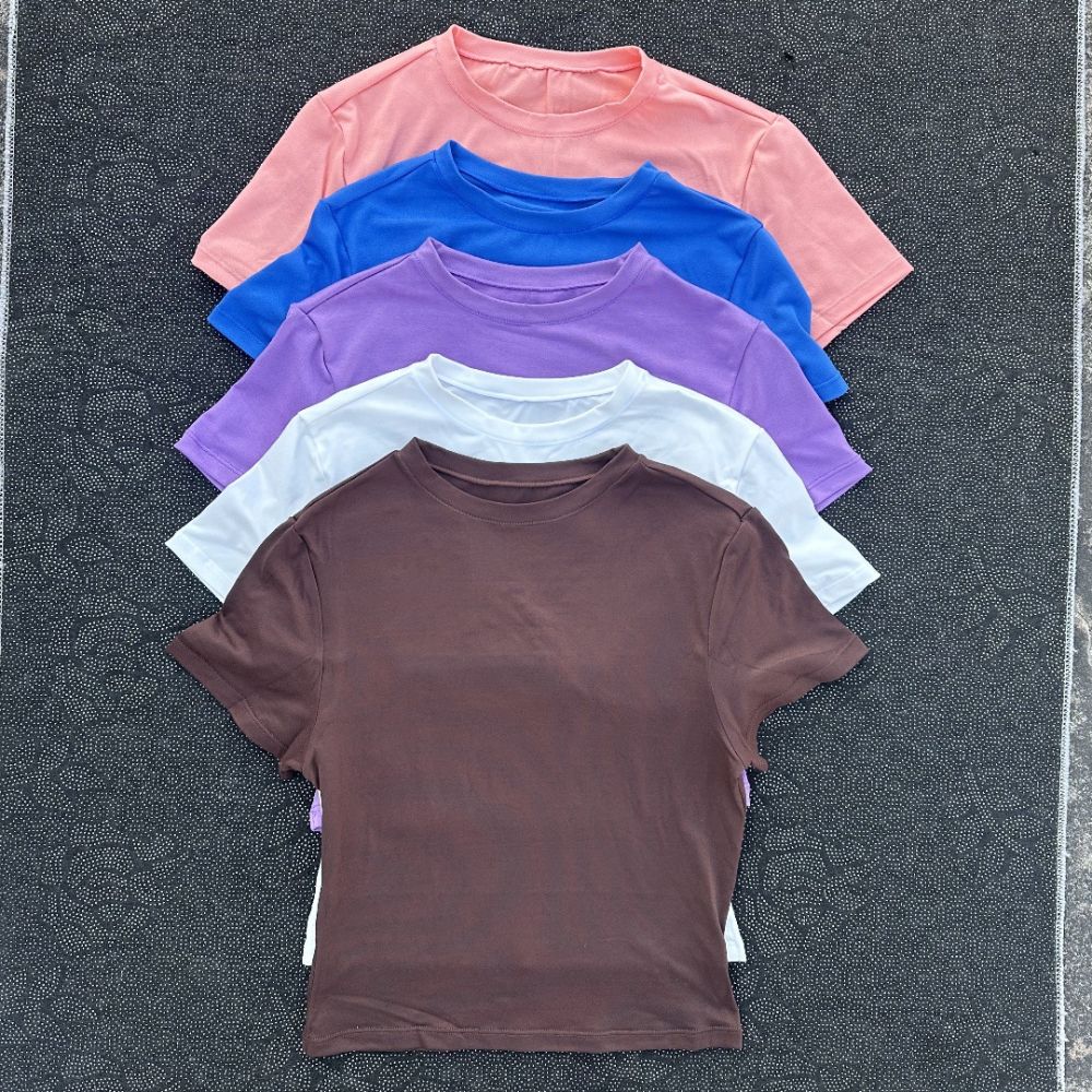 Women's Slim-Fit Shaping Yoga T-Shirt, Short Sleeve, Quick-Dry