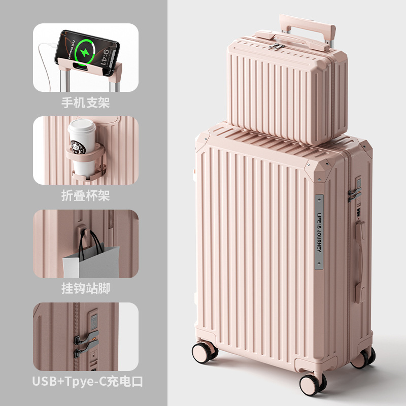 20 inch cabin size luggage, wedding suitcase, wheeled luggage, 28 inch high capacity travel luggage, combination lock, universal wheels, parent-child luggage set.
