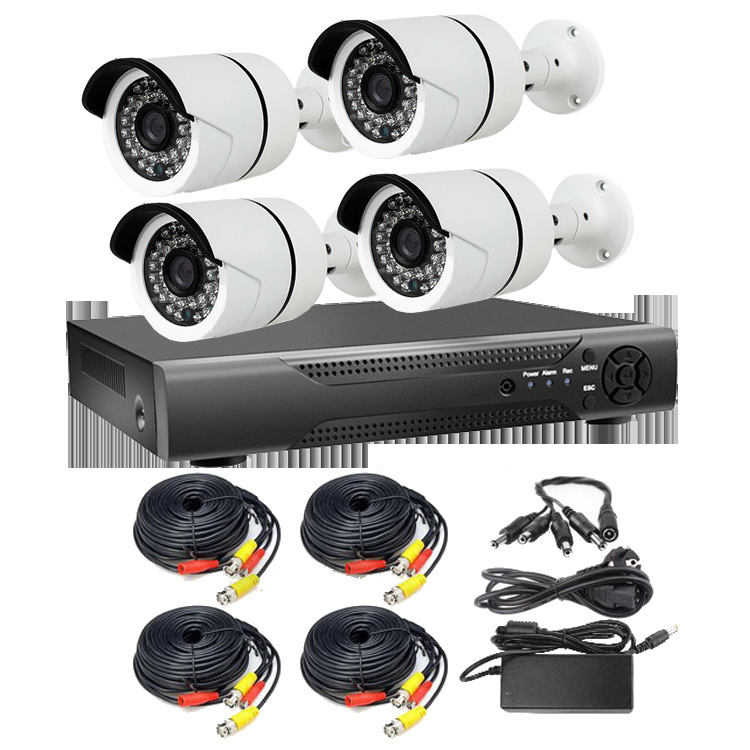 CCTV kamera sistemi 4 kanal AHD dış mekan, 4 adet 960P 1.3MP