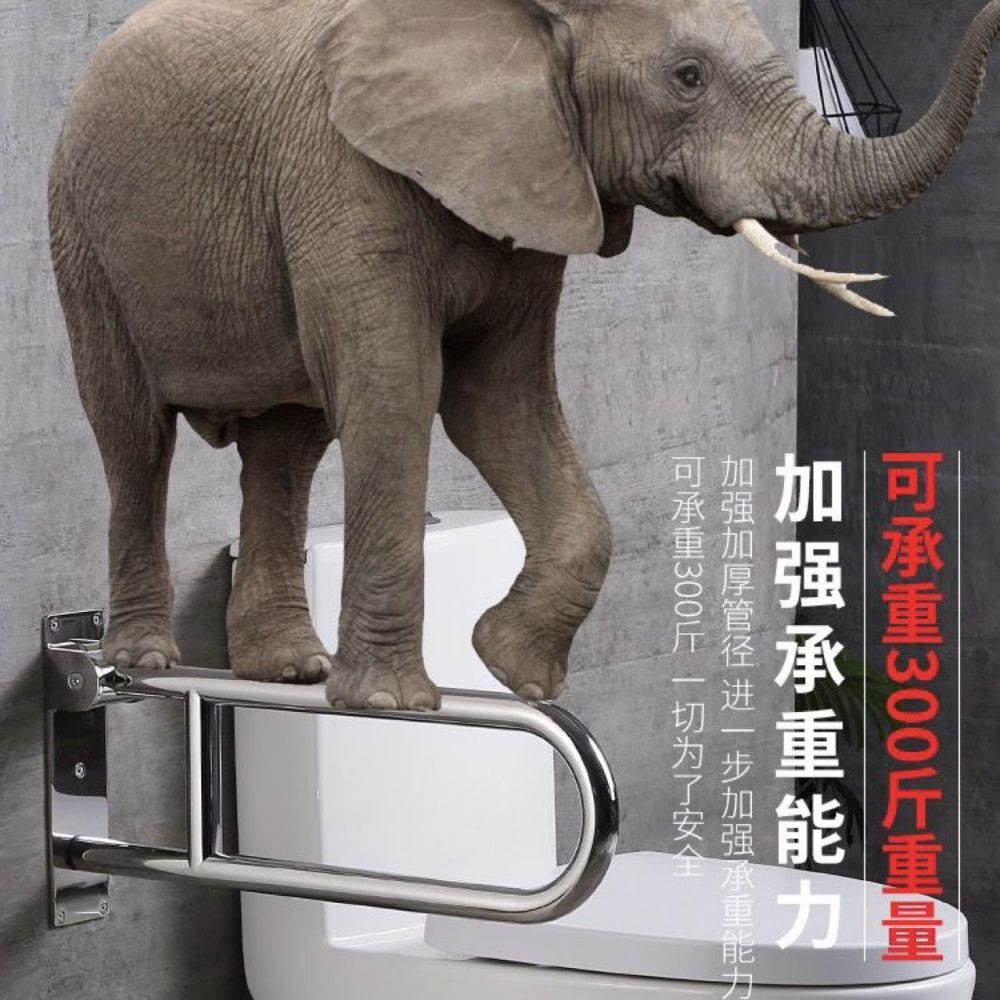 Anti-Slip Stainless Steel Bathroom Grab Bar for Elderly and Disabled
