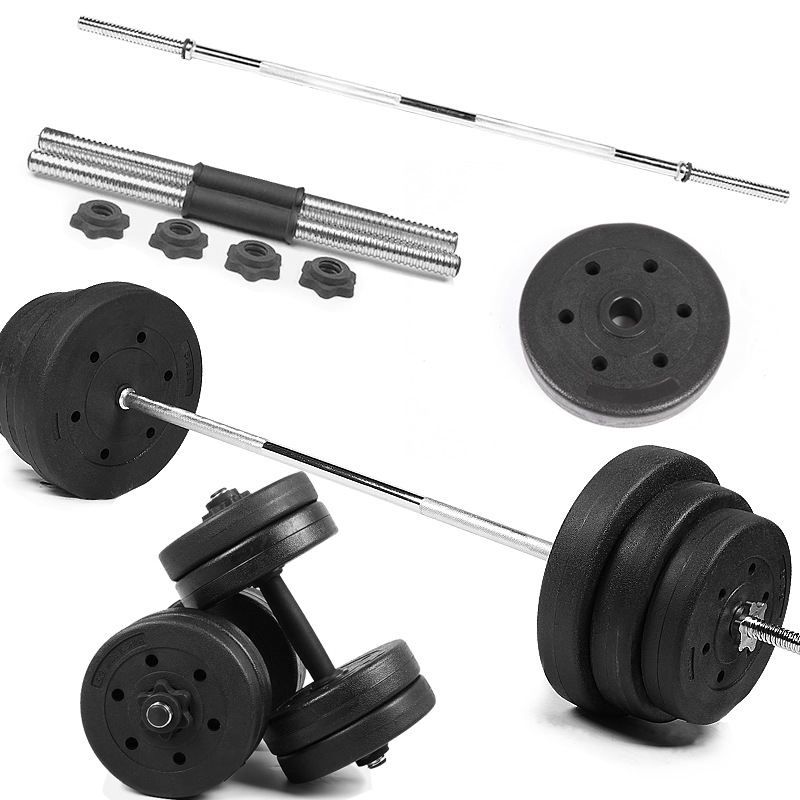 Kokusuz halter seti 20-105kg kauçuk kaplı dambıl ve halter çift amaçlı kombinasyon paketi