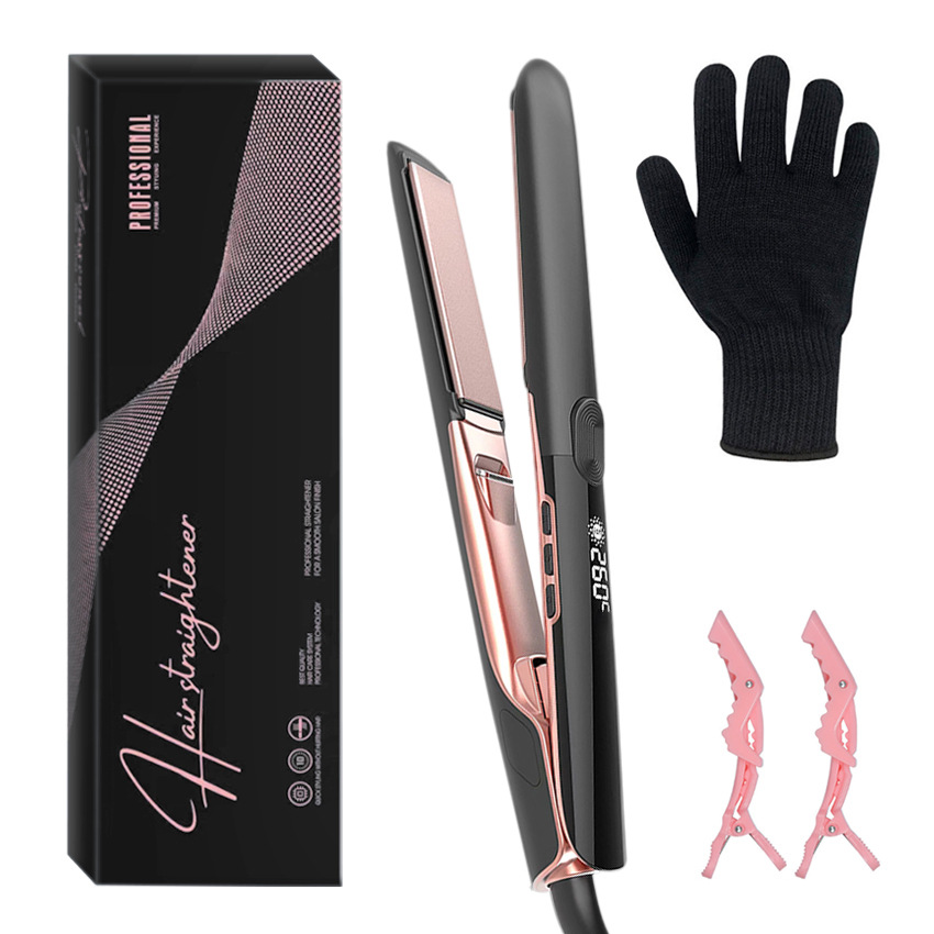 Cross-border exclusive direct-ship ion hair straightener, 2-in-1 multifunctional straightening iron and curling iron, straight and curl dual-use flat iron