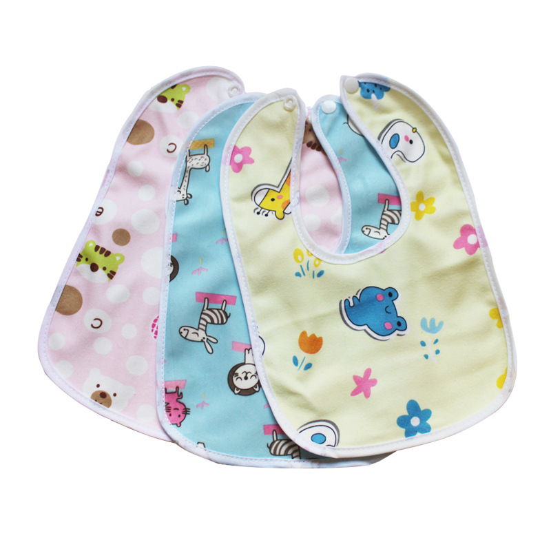 Waterproof children's drool bib, double-layer baby
