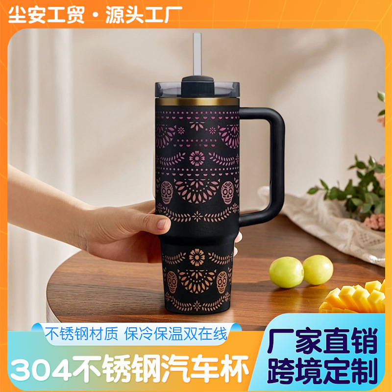 新款双层真空 304不锈钢保温杯户外大容量车载汽车杯厂家现货批发