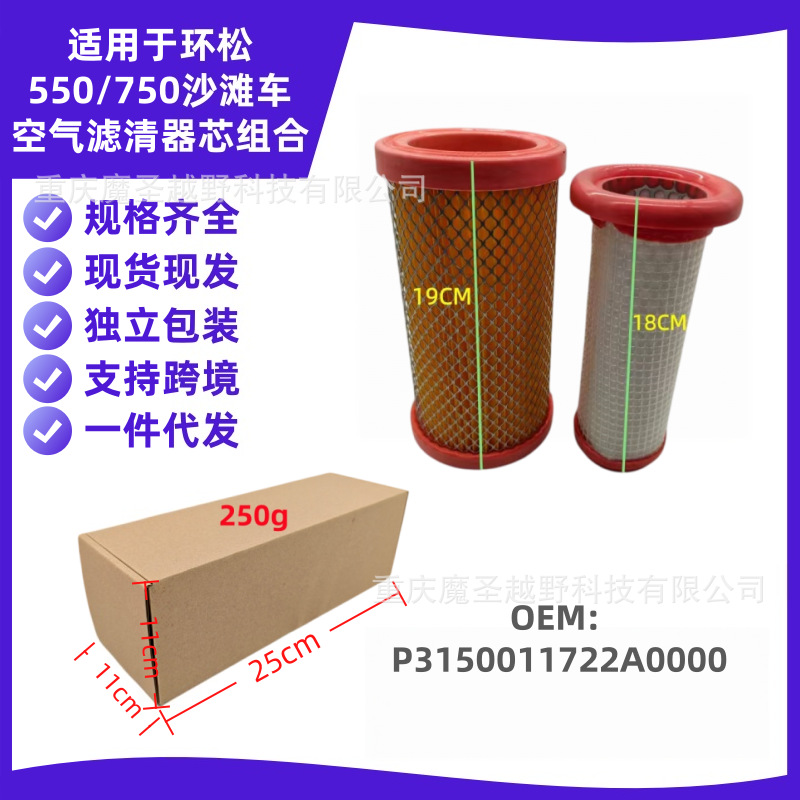 Luftfilter-Einsatz P3150011722A0000 für Huansong 550/750 Strandbuggy - 1
