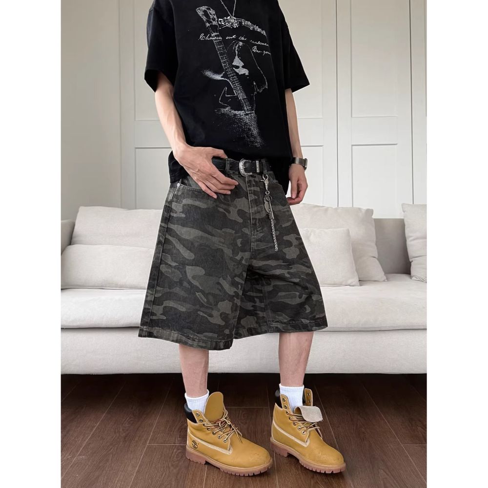 Camouflage-Shorts, locker geschnitten, für Herren und Damen