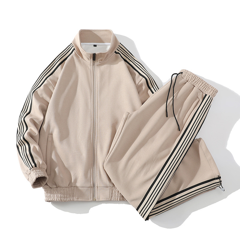 Men's and Women's Two-Piece Sports Tracksuit, Spring and Autumn