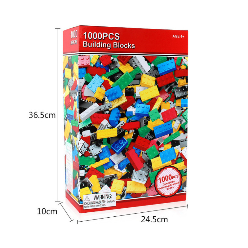 Small Particle Building Blocks 1000 Pieces, Multi-Brand Compatible, Color Box