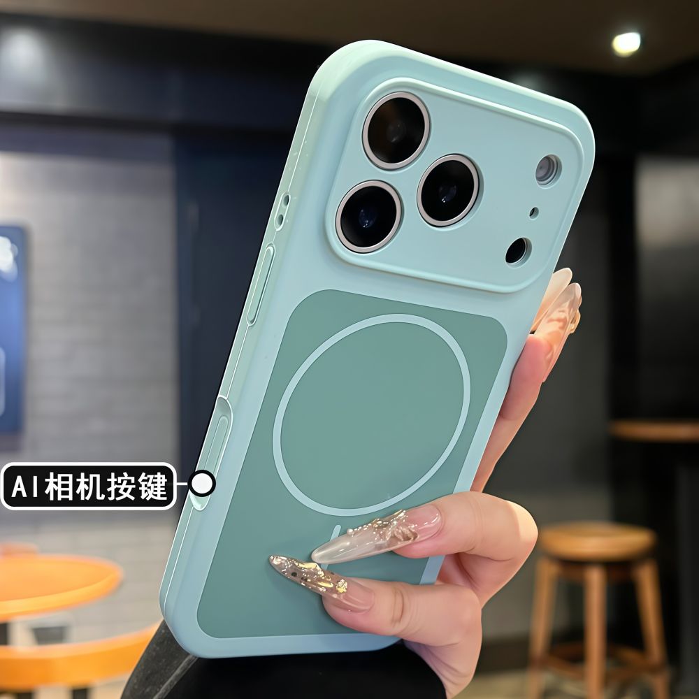 Новый двухцветный чехол из жидкого силикона Apple 17 для iPhone 17 Pro Max с магнитной зарядкой 15, защитная крышка