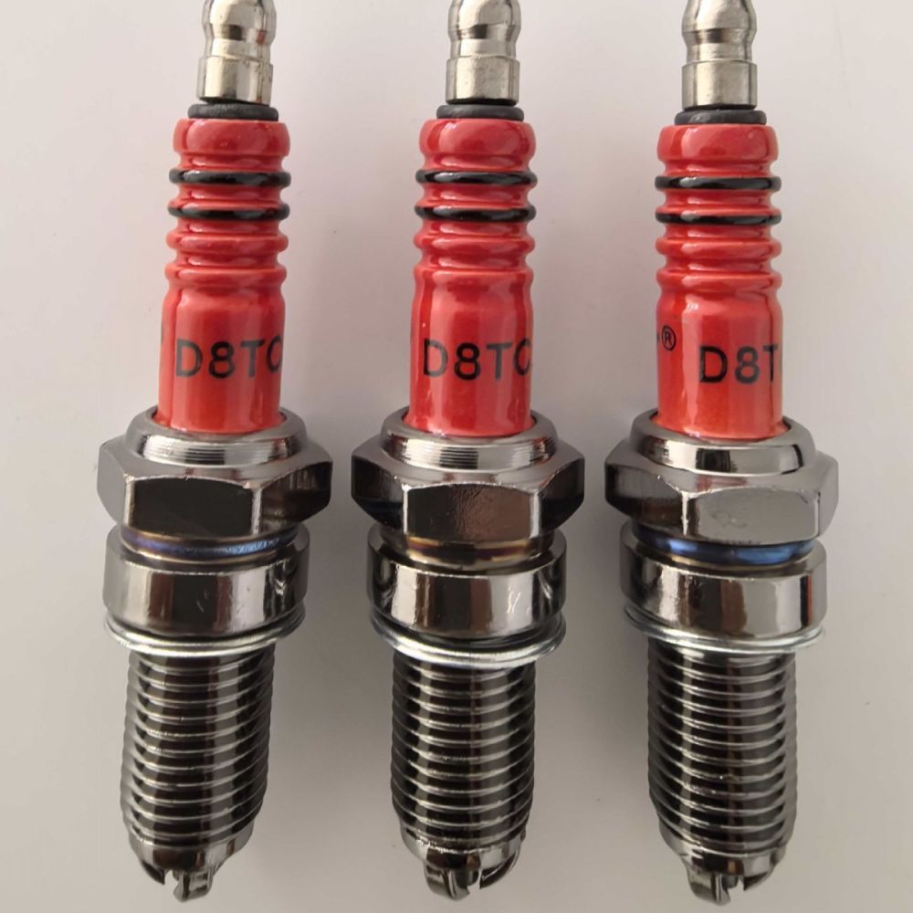 New A7 Spark Plug GY6 Scooter Spark Plug A7TC Multi-Electrode Ignition Upgrade Red Head 3-Claw 125 Spark Plug