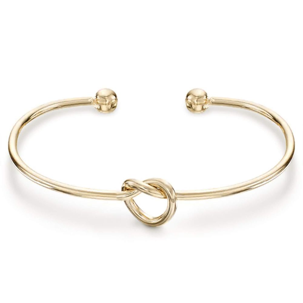 Stainless steel bracelet, C-shaped heart, 18K gold plated, women