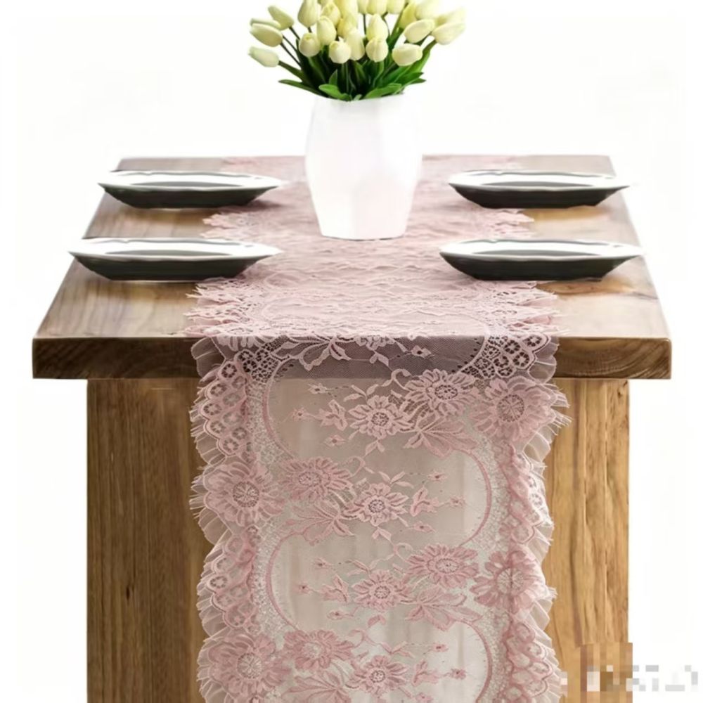 Amazon Çok Satan Dantel Masa Koşucusu Beyaz Temalı Düğün Ev Dekorasyonu Masa Koşucusu 36*300 table runner