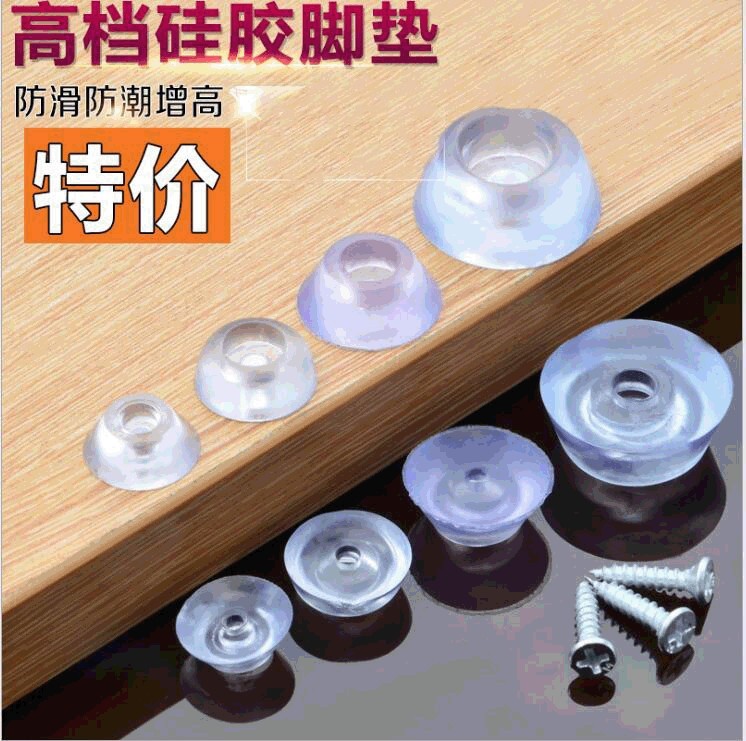 Halbrunde Kunststoff-Antirutsch-Möbelgleiter, transparentes PVC