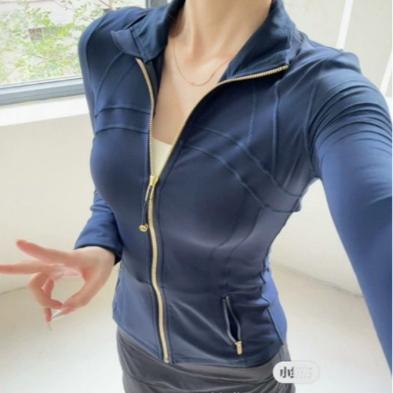 Lulu Original Define Yoga Wear Stand Collar Jacket Top Sports Yoga Same Style as Lulu
